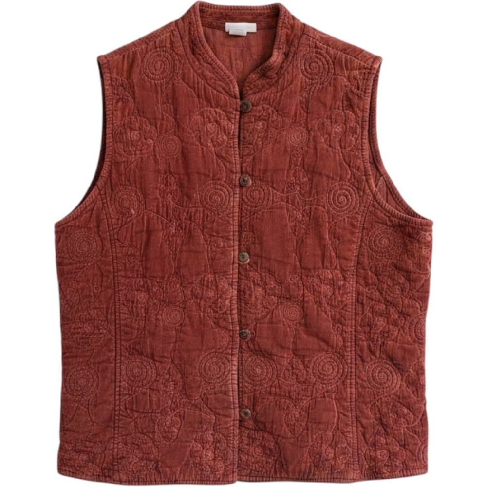 Artisan Handmade Cotton‎ Vest - Vibrant Floral Boho Chic